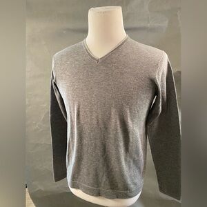 Gray V-Neck Sweater